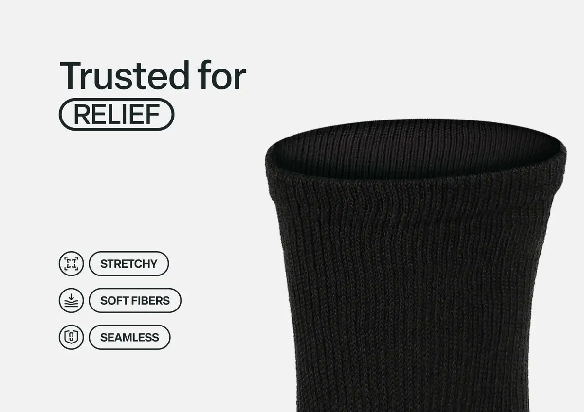 Extra Roomy Socks (Thick) - Charcoal
